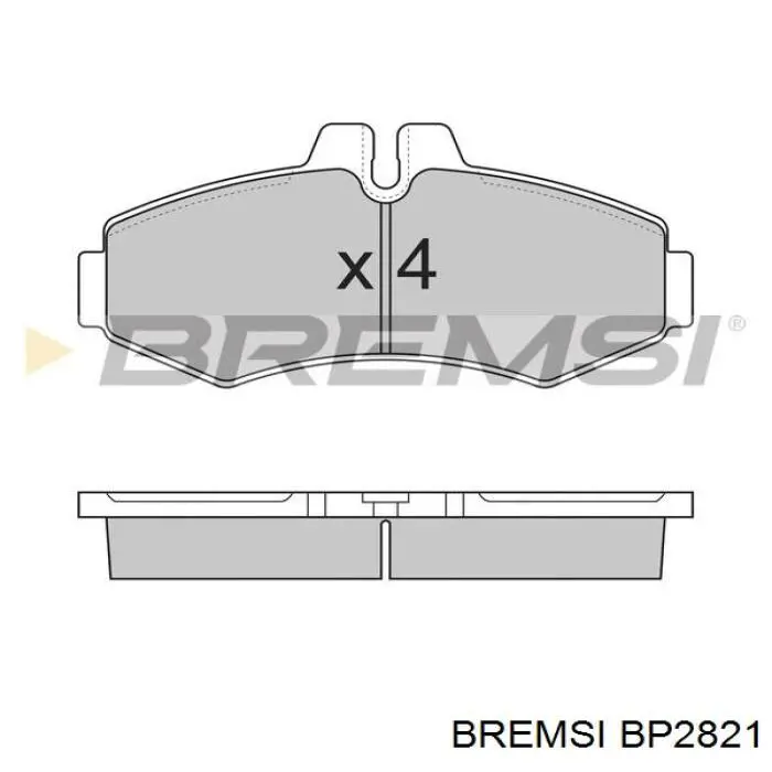 BP2821 Bremsi колодки гальмівні передні, дискові