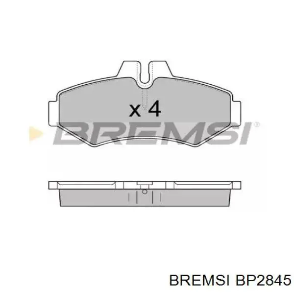 BP2845 Bremsi Колодки гальмівні задні, дискові