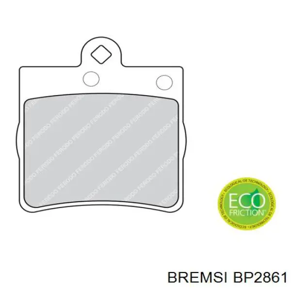 BP2861 Bremsi Колодки гальмівні задні, дискові