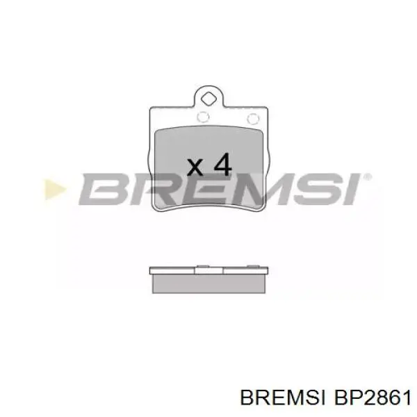 Задні гальмівні колодки Bremsi BP2861 ціна, від 13.47 USD