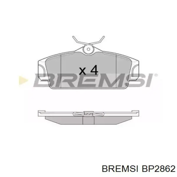 BP2862 Bremsi колодки гальмівні передні, дискові