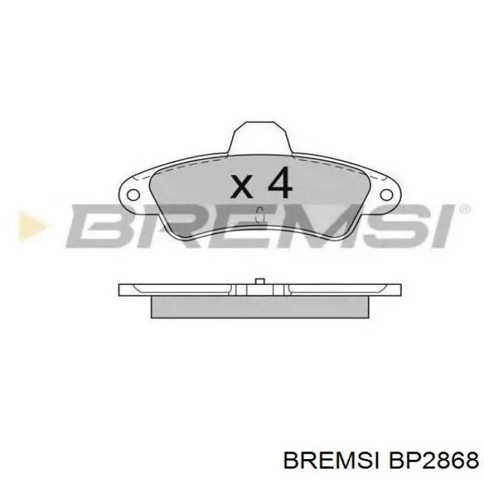 BP2868 Bremsi колодки гальмівні передні, дискові