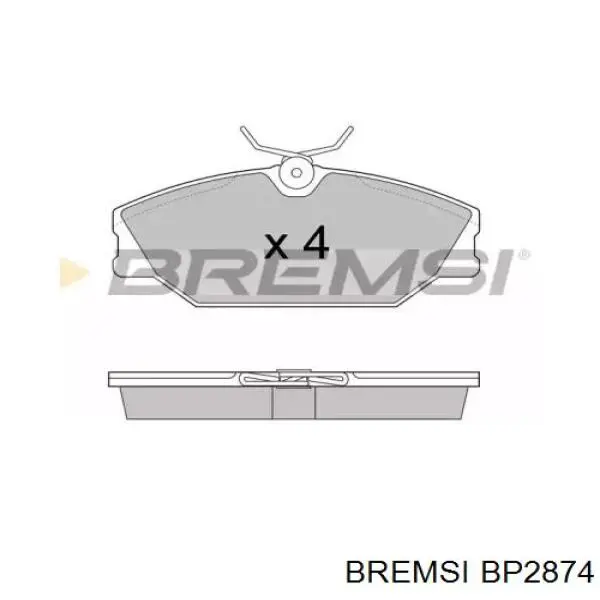 BP2874 Bremsi Передні гальмівні колодки