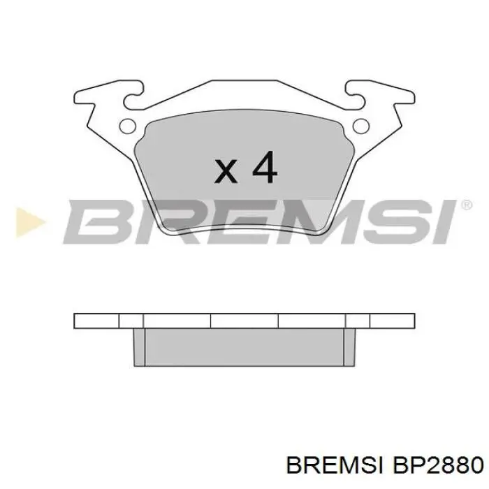 Колодки гальмові задні, дискові BP2880 Bremsi