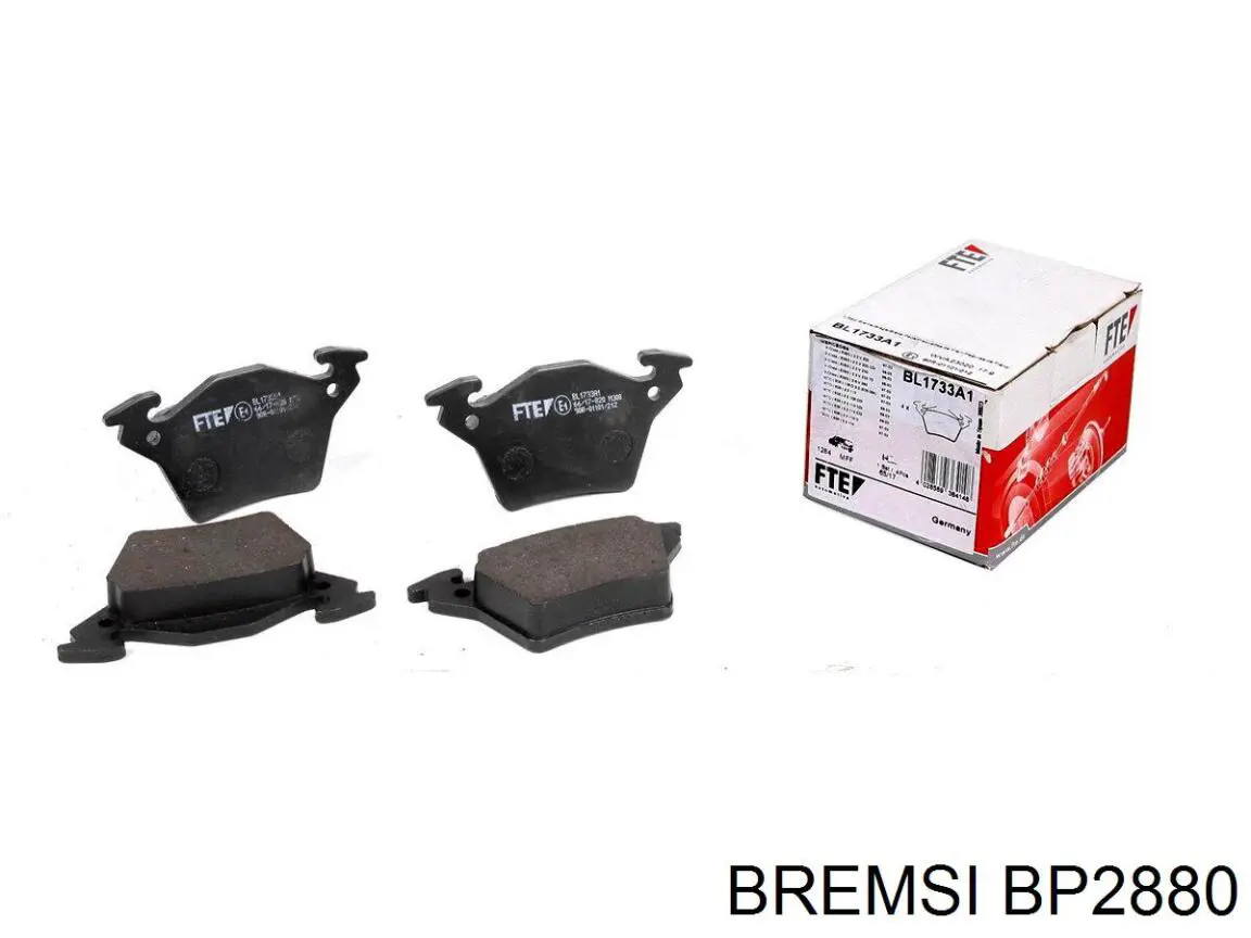 Купити BP2880 Bremsi Задні колодки