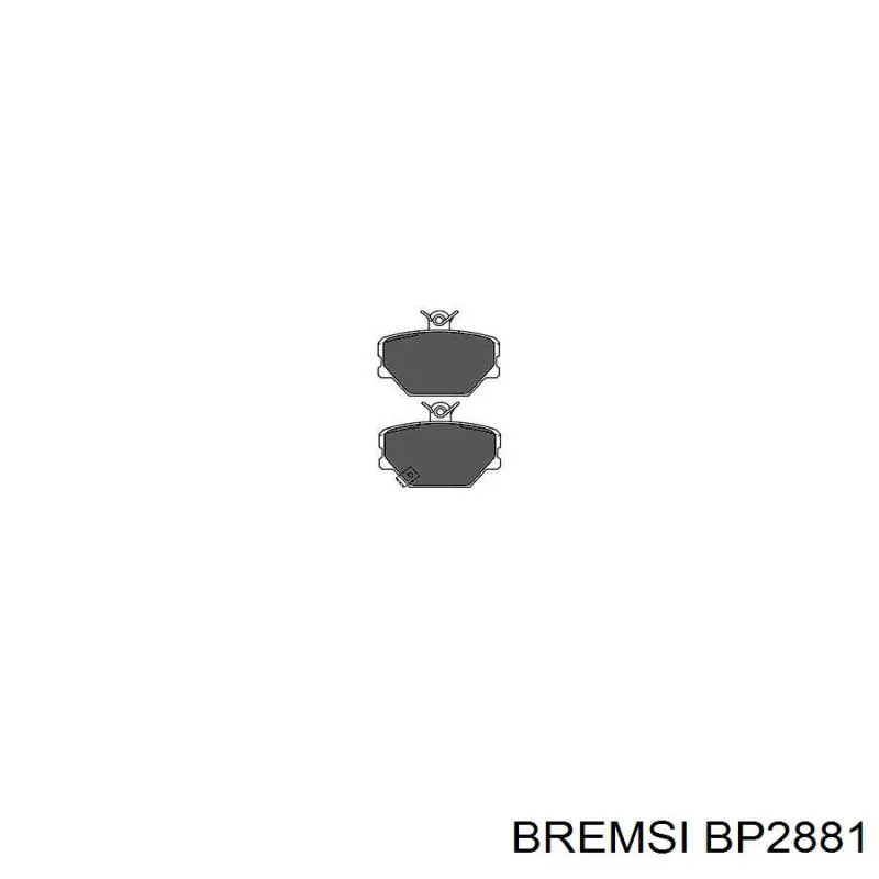 Передні тормозні колодки BP2881 Bremsi