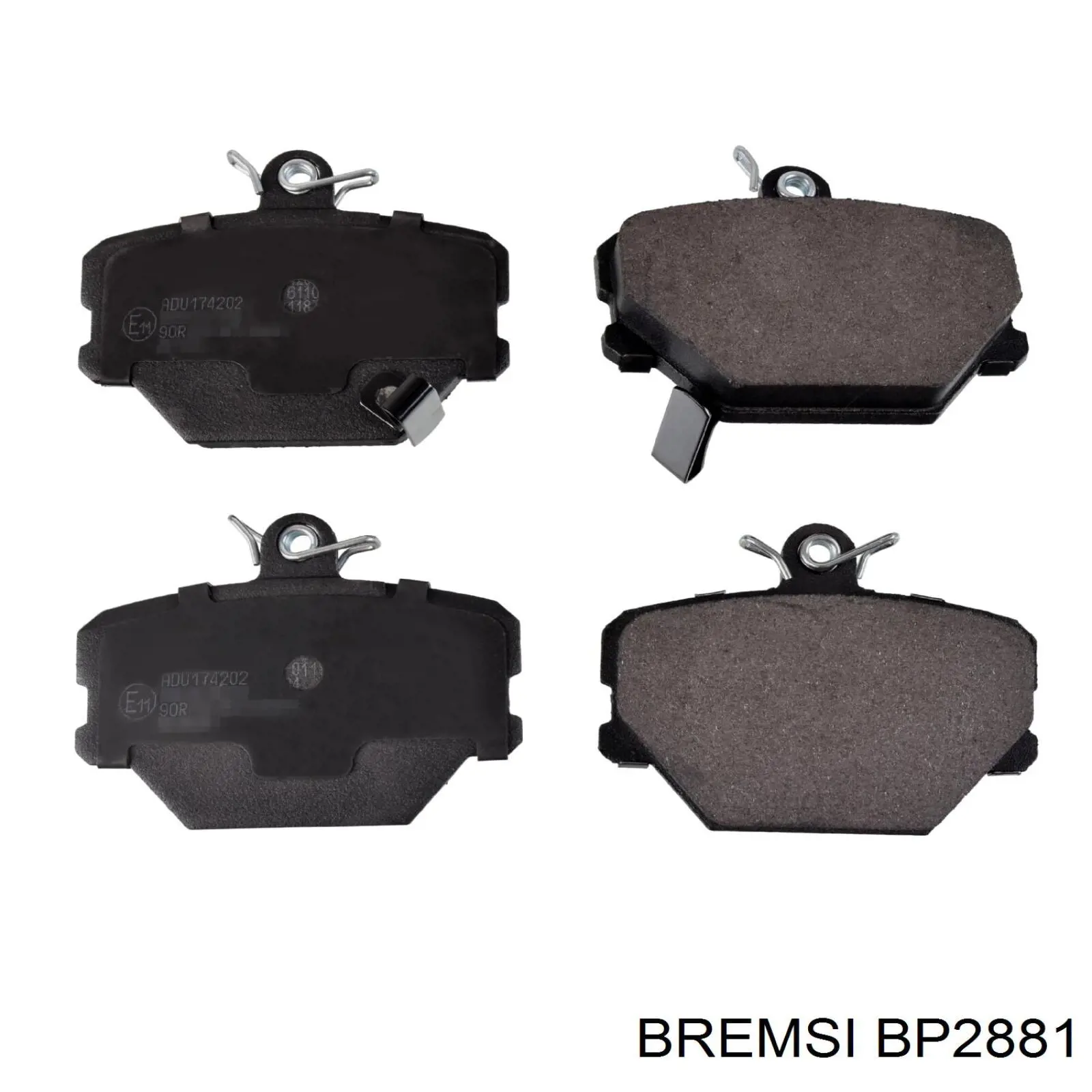 BP2881 Bremsi колодки гальмівні передні, дискові