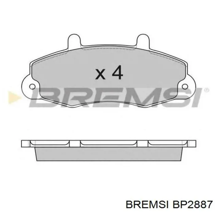 Гальмівні колодки Bremsi BP2887 ціна, від 25.93 USD