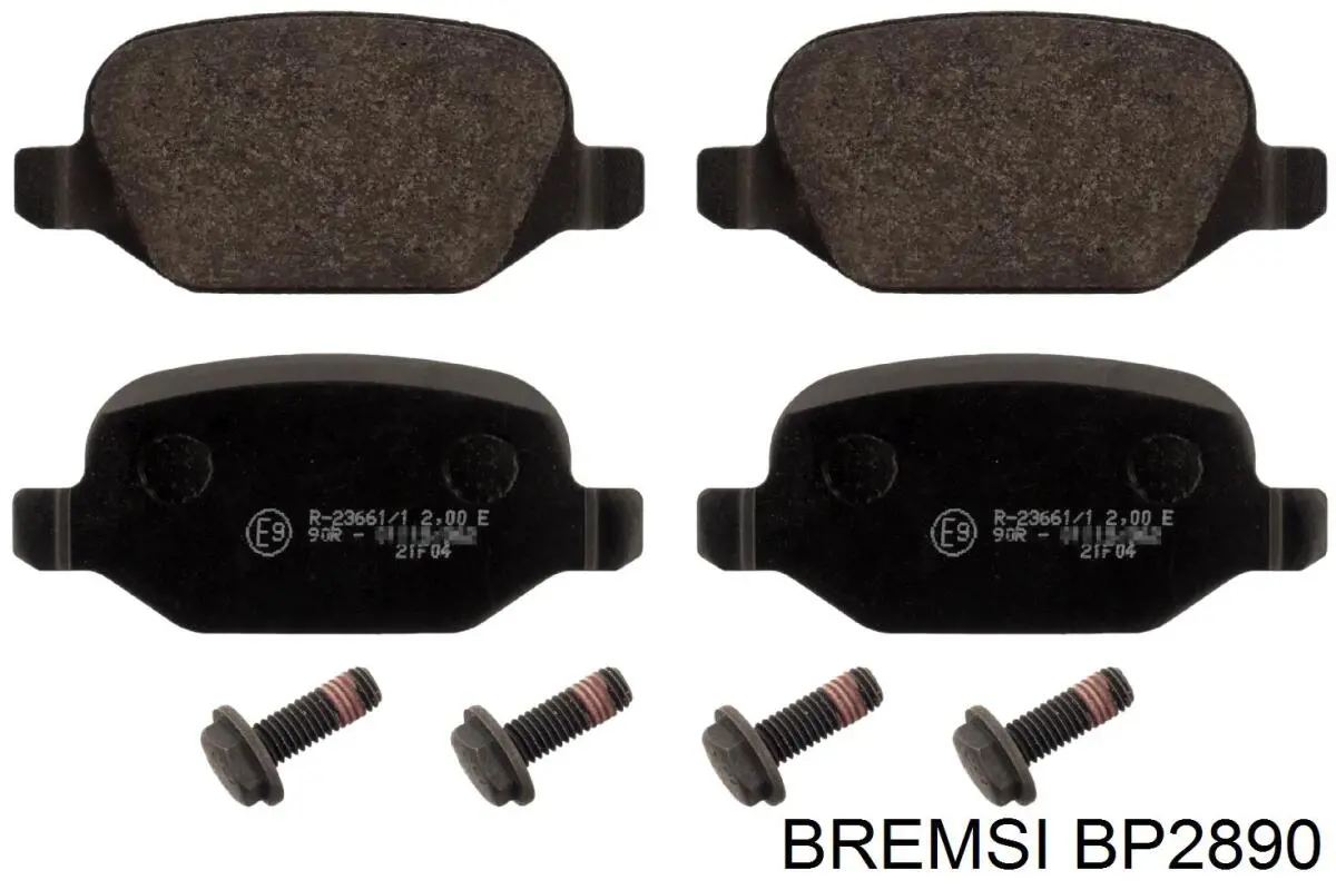 BP2890 Bremsi колодки гальмові задні, дискові
