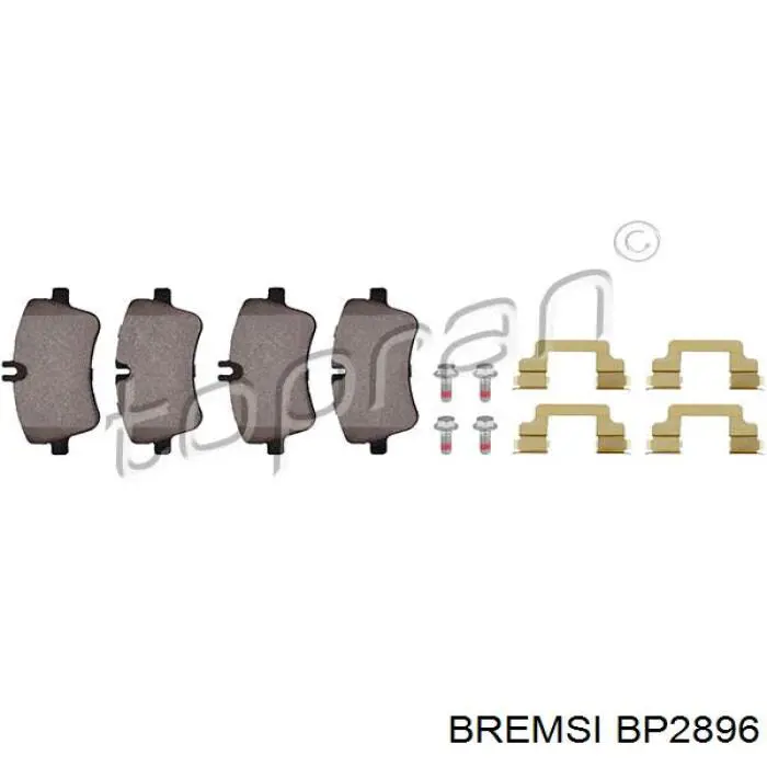 Передні тормозні колодки BP2896 Bremsi