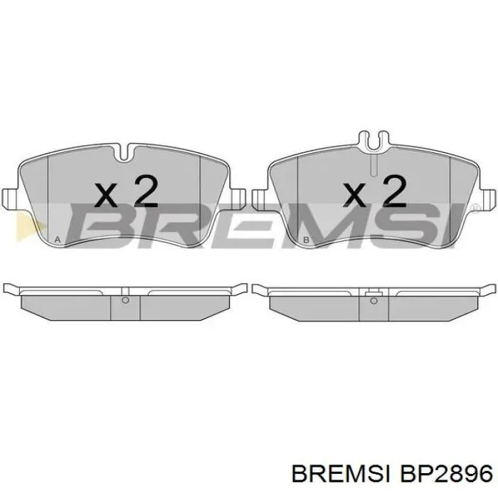 BP2896 Bremsi Передні гальмівні колодки