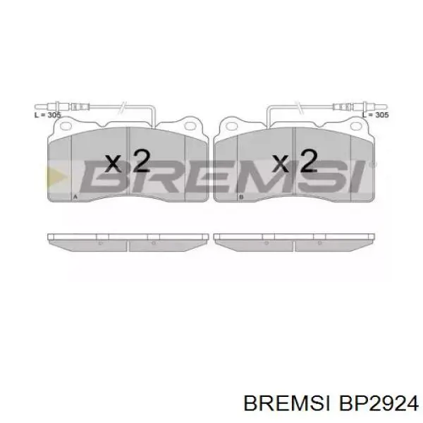 Гальмівні колодки Bremsi BP2924 ціна, від 38.68 USD