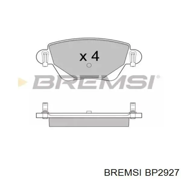 Купити BP2927 Bremsi Задні колодки