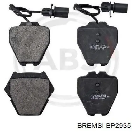 Передні тормозні колодки BP2935 Bremsi