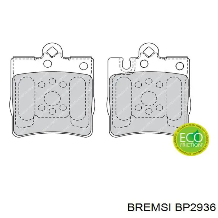 Задні гальмівні колодки Bremsi BP2936 ціна, від 15.16 USD