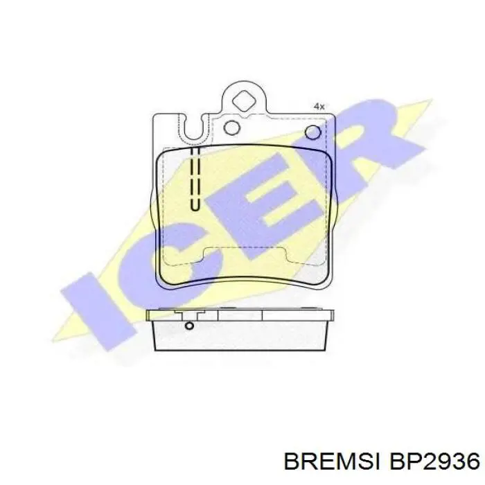 Купити BP2936 Bremsi Задні колодки