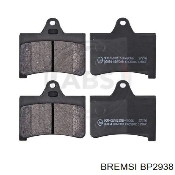BP2938 Bremsi колодки гальмові задні, дискові