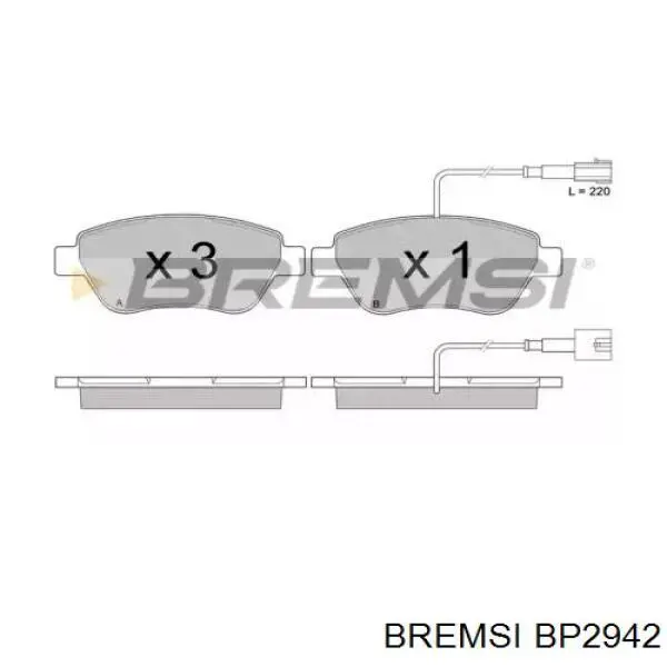 Гальмівні колодки Bremsi BP2942 ціна, від 17.08 USD