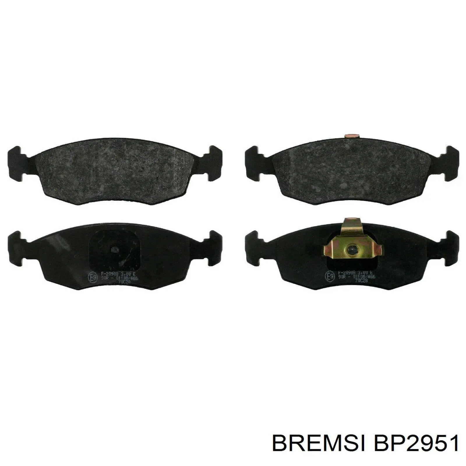 BP2951 Bremsi колодки гальмівні передні, дискові