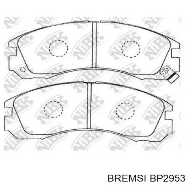 Купити BP2953 Bremsi Колодки гальмівні передні, дискові