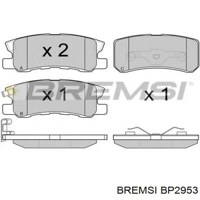 Передні тормозні колодки BP2953 Bremsi