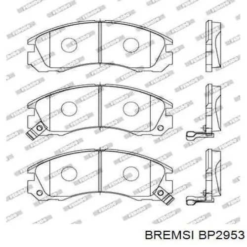 Гальмівні колодки Bremsi BP2953 ціна, від 25.00 USD