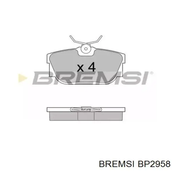 BP2958 Bremsi Передні гальмівні колодки