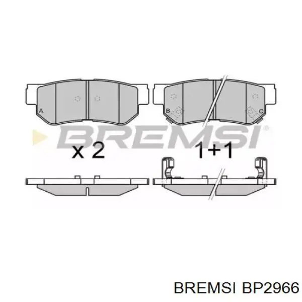 Купити BP2966 Bremsi Задні колодки