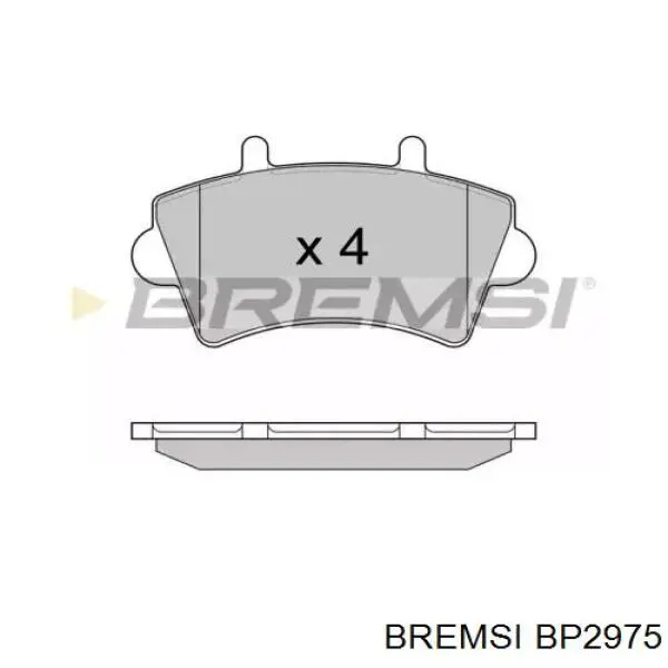 BP2975 Bremsi колодки гальмівні передні, дискові