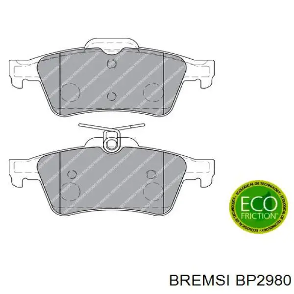 Задні гальмівні колодки Bremsi BP2980 ціна, від 14.42 USD