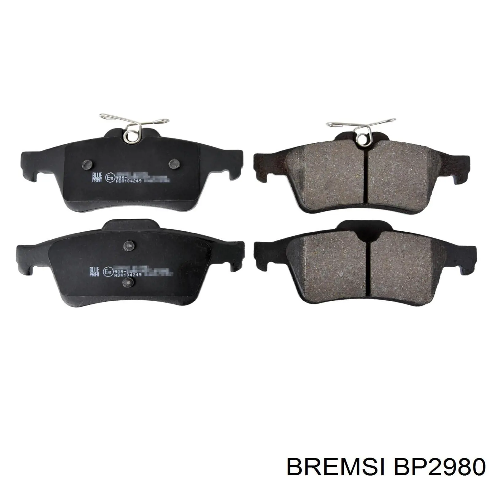 BP2980 Bremsi колодки гальмові задні, дискові
