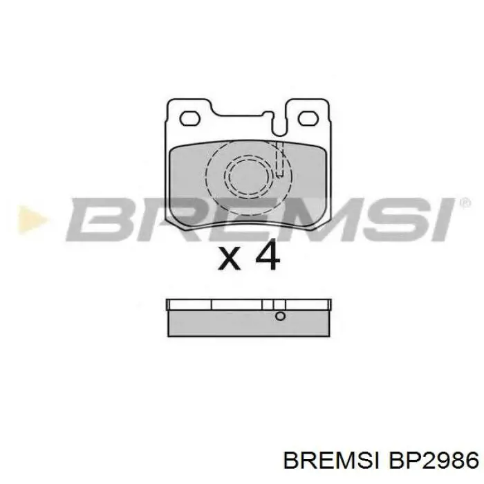 Передні тормозні колодки BP2986 Bremsi