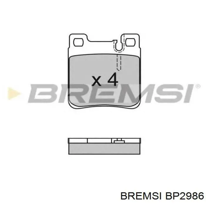 Тормозні колодки Bremsi BP2986