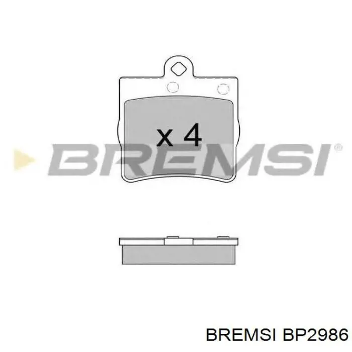 BP2986 Bremsi Передні гальмівні колодки