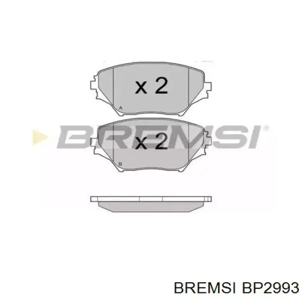 BP2993 Bremsi колодки гальмівні передні, дискові