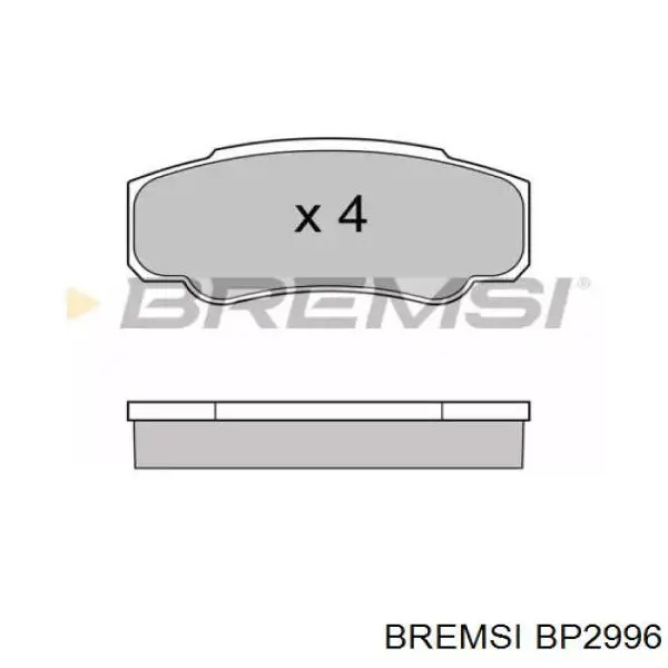 BP2996 Bremsi колодки гальмові задні, дискові