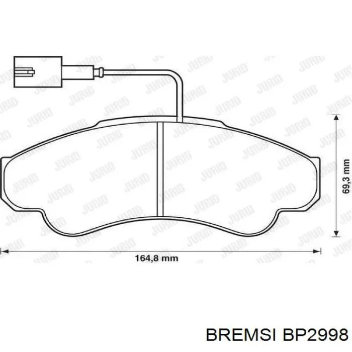 Гальмівні колодки Bremsi BP2998 ціна, від 22.49 USD