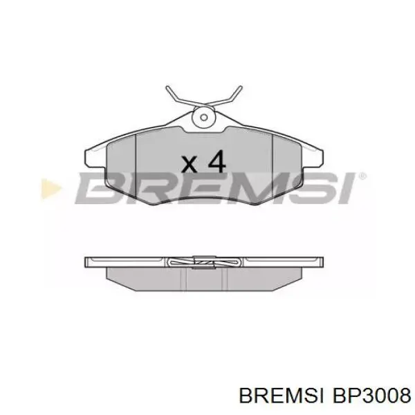 BP3008 Bremsi колодки гальмівні передні, дискові