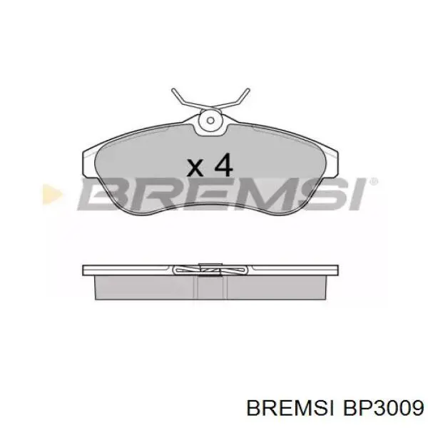 BP3009 Bremsi колодки гальмівні передні, дискові