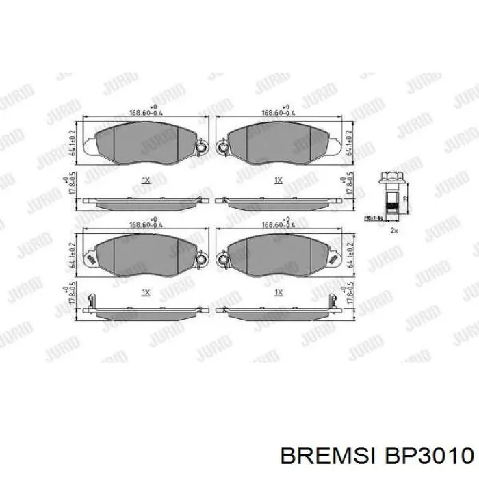 Гальмівні колодки Bremsi BP3010 ціна, від 20.18 USD