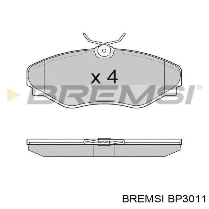 Колодки гальмівні передні, дискові BP3011 Bremsi