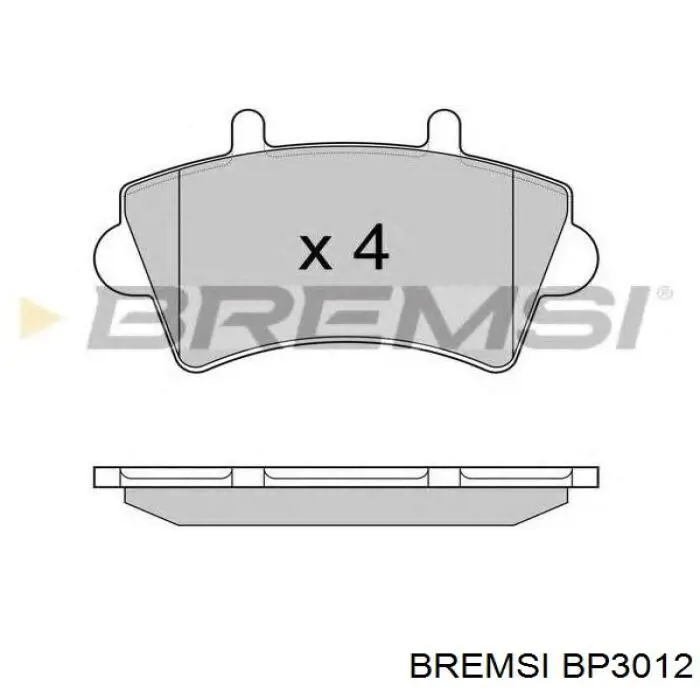 Купити BP3012 Bremsi Колодки гальмівні передні, дискові