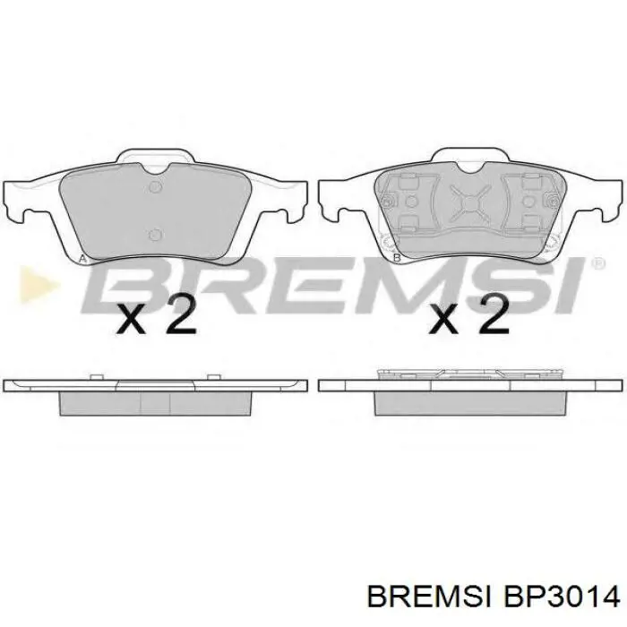 Гальмівні колодки Bremsi BP3014 ціна, від 23.73 USD