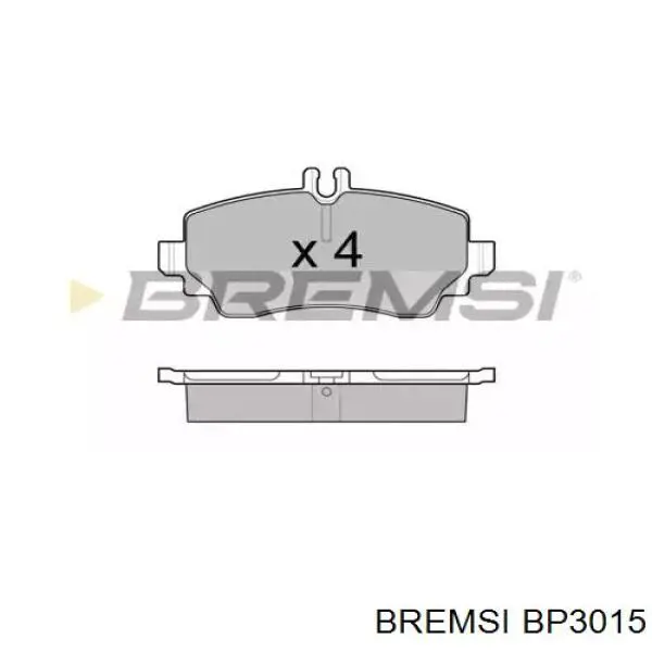 BP3015 Bremsi колодки гальмівні передні, дискові