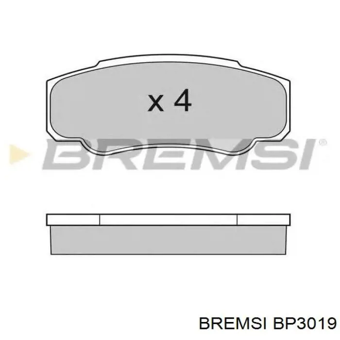 Гальмівні колодки Bremsi BP3019 ціна, від 18.06 USD