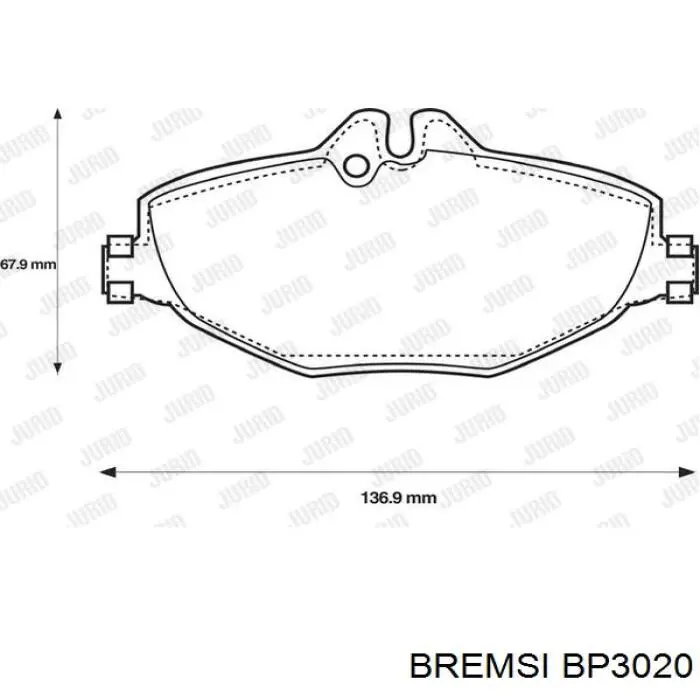 Гальмівні колодки Bremsi BP3020 ціна, від 24.38 USD