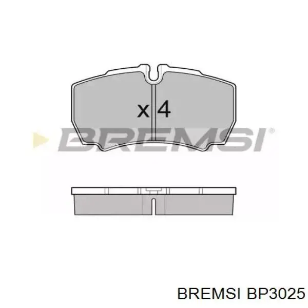 Колодки гальмові задні, дискові BP3025 Bremsi