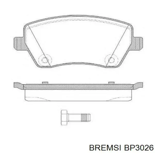 Тормозні колодки Bremsi BP3026