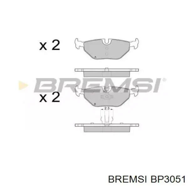 Задні гальмівні колодки Bremsi BP3051 ціна, від 17.19 USD