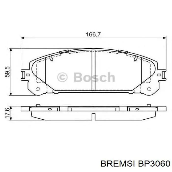 Задні гальмівні колодки Bremsi BP3060 ціна, від 15.01 USD